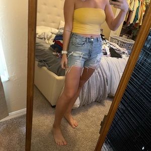 Yellow tube top